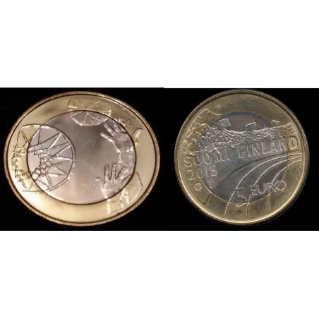 5 euros Finlande 2015, Sport, Basketball piece de monnaie