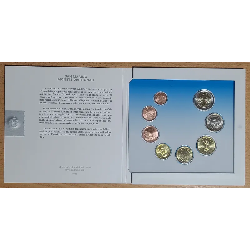 Coffret BU FDC Saint-Marin 2025 Série divisionnaire complète Coffret BU FDC Saint-Marin 2025 Série divisionnaire complète