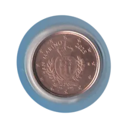 Pièce 1 centime BU Fleur de coin Saint-Marin 2025