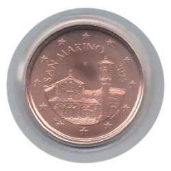 Pièce 5 centimes BU Fleur de coin Saint-Marin 2025
