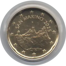 Pièce 20 centimes BU Fleur de coin Saint-Marin 2025