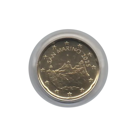 Pièce 20 centimes BU Fleur de coin Saint-Marin 2025
