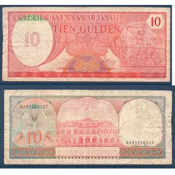 Suriname P.126, neuf Billet de 10 Gulden 1982 Monument de la revolte