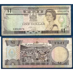 Fidji P.86a, TB Billet de 1 Dollar 1987 Marché Suva