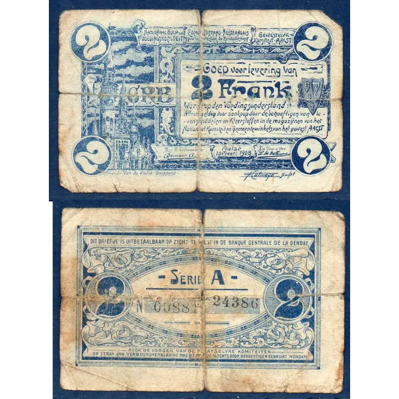 Belgique Aalst, B 2 Frank 1918 Belgique Aalst, B 2 Frank 1918