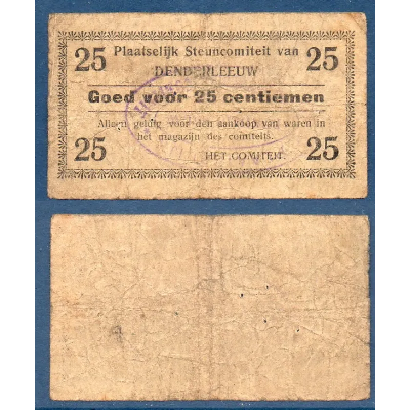 Belgique Denderleeuw, B 25 centimes non daté Belgique Denderleeuw, B 25 centimes non daté