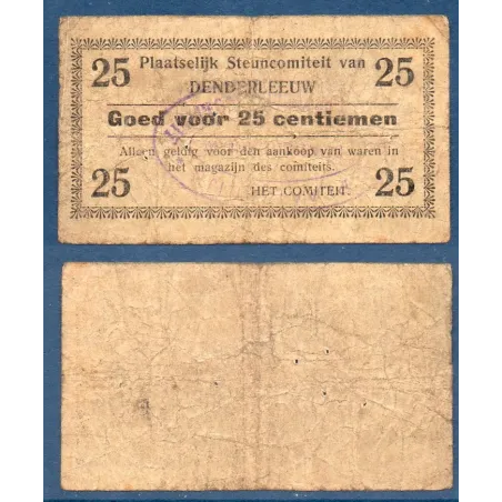 Belgique Denderleeuw, B 25 centimes non daté