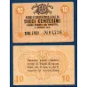 Italie P.M2, TTB Billet de 10 centesimi 1918 Armoiries