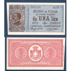 Italie P.36a, Sup Billet de 1 Lire 1939 Vittorio Emanuele III