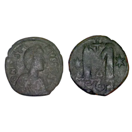 Follis Justin 1er (518-527), SB 62 Constantinople 4eme officine