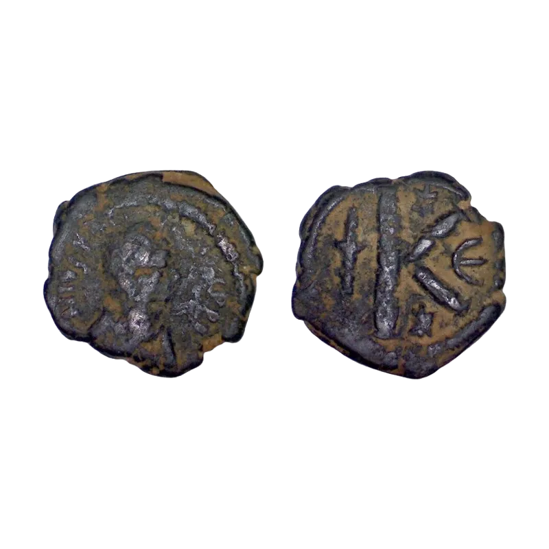Demi-Follis Justin 1er (518-527), SB 68 Constantinople 5eme officine Demi-Follis Justin 1er (518-527), SB 68 Constantinople 5eme officine