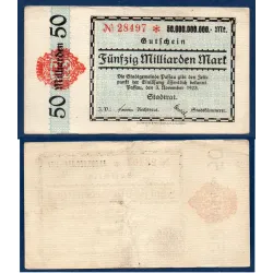 Passau Gross Notgeld TTB 50 Milliards mark, 1923