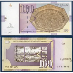 Macedoine P.29, Neuf Billet de 100 Denari 2022