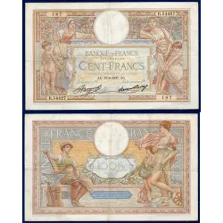 100 Francs LOM, TTB-, 10.6.1937 Billet de la banque de France