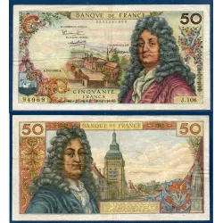 50 Francs Racine, TB, 2.2.1967 Billet de la banque de France