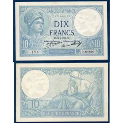 10 Francs Minerve, Sup, 12.5.1932 Billet de la banque de France