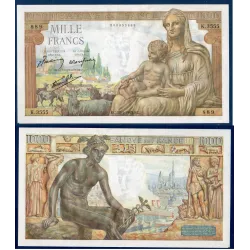 1000 Francs Déméter, TTB+, 28.1.1943 Billet de la banque de France