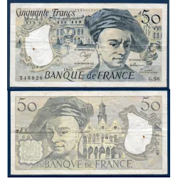 50 Francs Quentin, TB, 1989 Billet de la banque de France