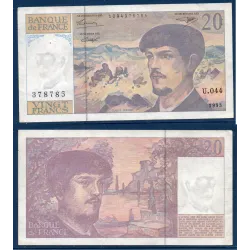 20 Francs Debussy, TTB, 1993 Billet de la banque de France