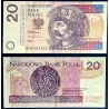 Pologne P.184b, TTB, Billet de 20 Zlotych 2016 Boleslas Ier