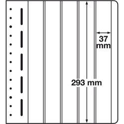 feuilles LB, 5 compartiments, 37 x293 mm