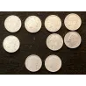 Lot complet des 22 pièces de 1 franc Morlon aluminium 1941-1958