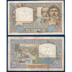 20 Francs Science et Travail, B+, 8.1.1942 Billet de la banque de France