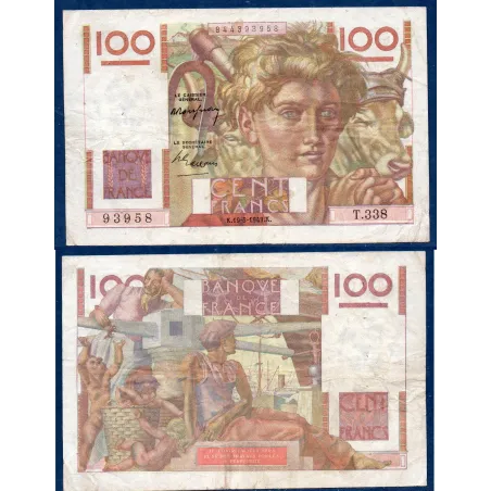 100 Francs Jeune Paysan, TB, 19.5.1949 Billet de la banque de France