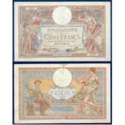 100 Francs LOM, TTB-, 11.8.1938 Billet de la banque de France