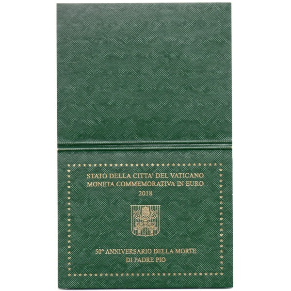2 euros commémorative Vatican 2018 50 ans de la mort de Padre Pio piece de monnaie €