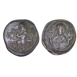 Follis classe D pour Constantin IX Monomaque Annonyme (1042-1055), SB 1836 Constantinople