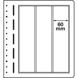 feuilles LB, 3 compartiments, 60x293 mm