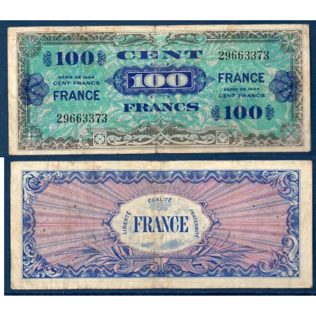 100 Francs France, sans série, TB 1945 Billet du trésor Central