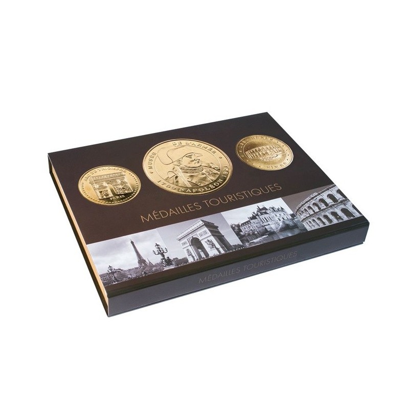 Album classeur OPTIMA pour 225 médailles et jetons touristiques souvenirs  Leuchtturm avec 5 pochettes Monnaie de