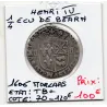 1/4 ou quart d'Ecu de Bearn 1606 Morlas Henri IV pièce de monnaie royale