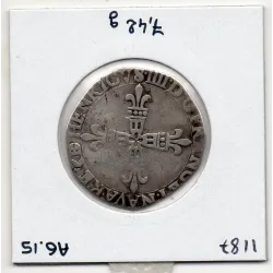 1/4 ou quart d'Ecu de Bearn 1606 Morlas Henri IV pièce de monnaie royale