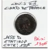 Liard de France 1655 D Vimy Sup Louis XIV pièce de monnaie royale