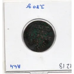 Liard de France 1655 D Vimy Sup Louis XIV pièce de monnaie royale