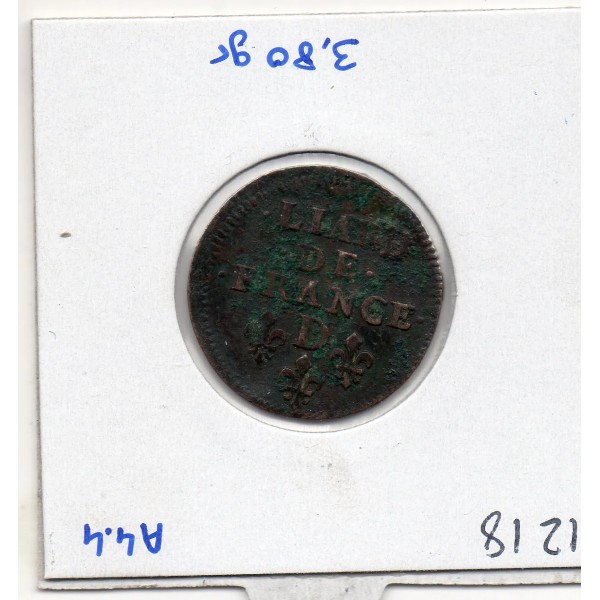 Liard de France 1655 D Vimy Sup Louis XIV pièce de monnaie royale