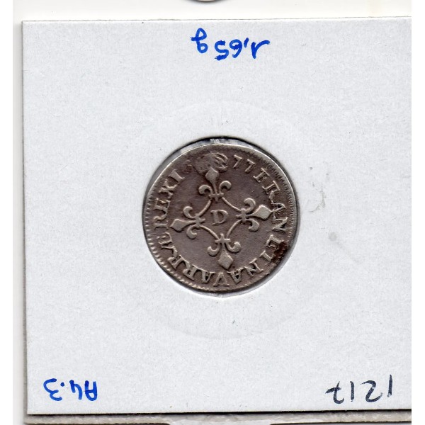 4 Sols des traitants 1677 D Vimy TTB Louis XIV pièce de monnaie royale