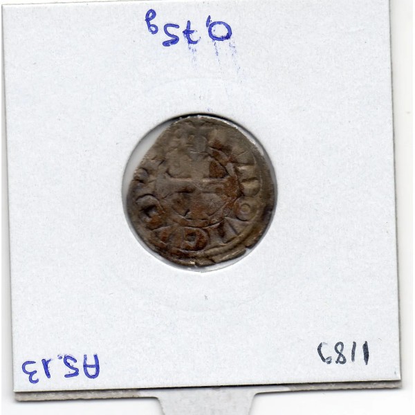 Denier Tournois Louis VIII (1223-1250) pièce de monnaie royale