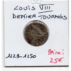 Denier Tournois Louis VIII (1223-1250) pièce de monnaie royale