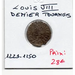 Denier Tournois Louis VIII (1223-1250) pièce de monnaie royale