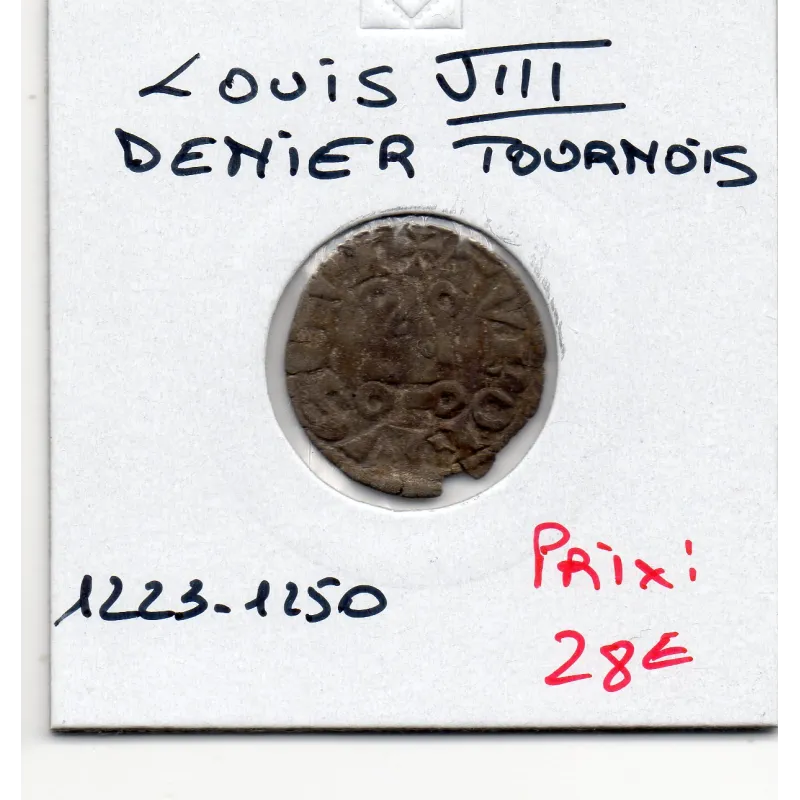 Denier Tournois Louis VIII (1223-1250) pièce de monnaie royale
