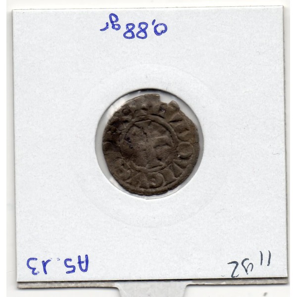 Denier Tournois Louis VIII (1223-1250) pièce de monnaie royale
