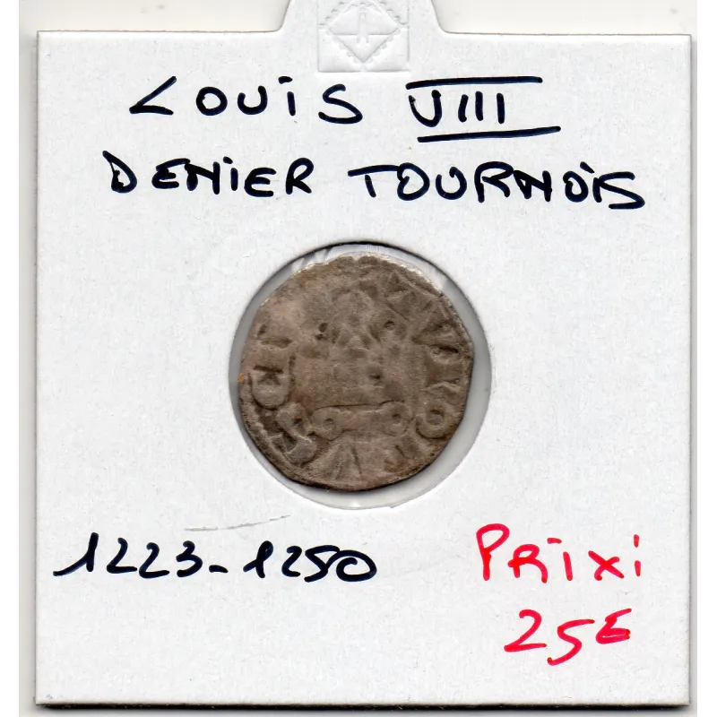 Denier Tournois Louis VIII (1223-1250) pièce de monnaie royale Denier Tournois Louis VIII (1223-1250) pièce de monnaie royale