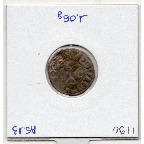 Denier Tournois Louis VIII (1223-1250) pièce de monnaie royale