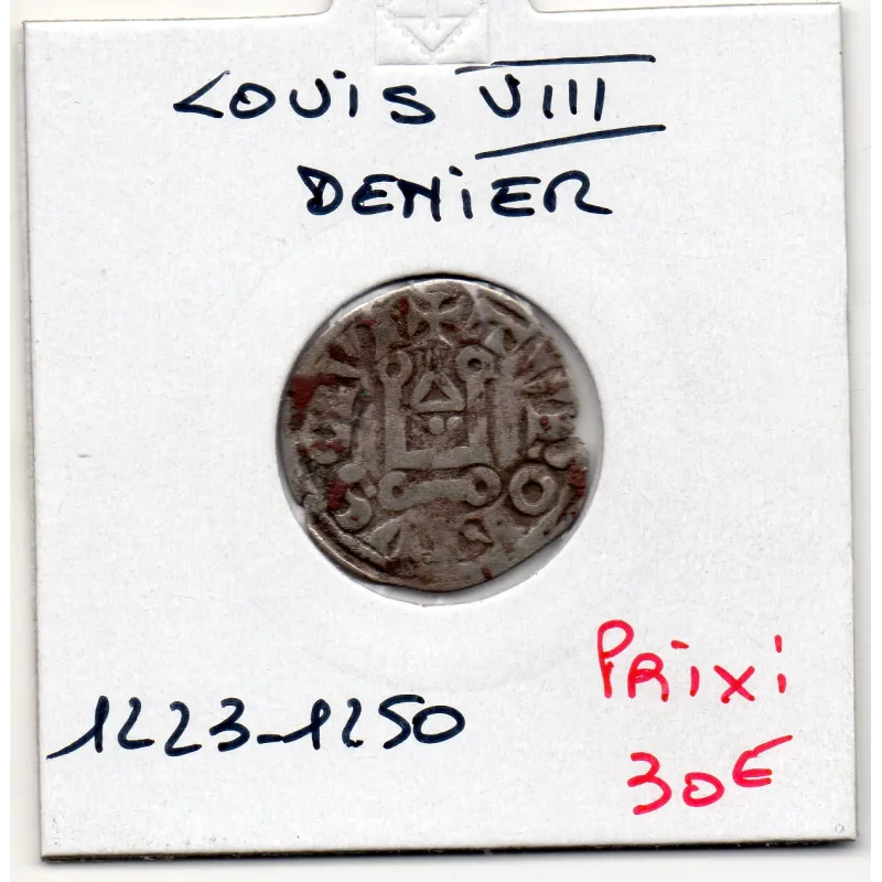 Denier Tournois Louis VIII (1223-1250) pièce de monnaie royale
