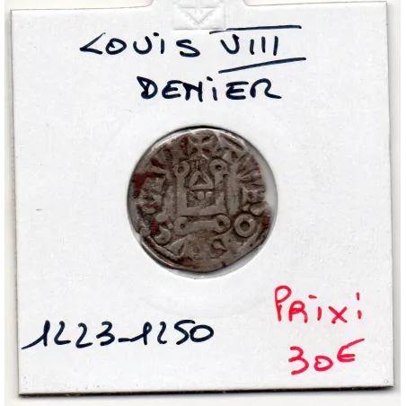 Denier Tournois Louis VIII (1223-1250) pièce de monnaie royale