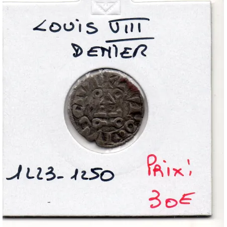 Denier Tournois Louis VIII (1223-1250) pièce de monnaie royale